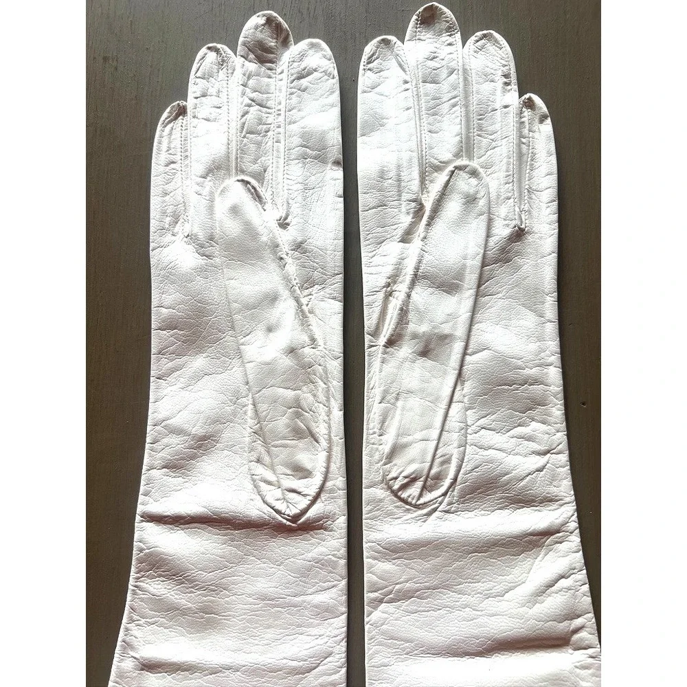 Vintage White Kid Leather Opera Gloves Real Kid Lavabo Florence Italy Opera Soft